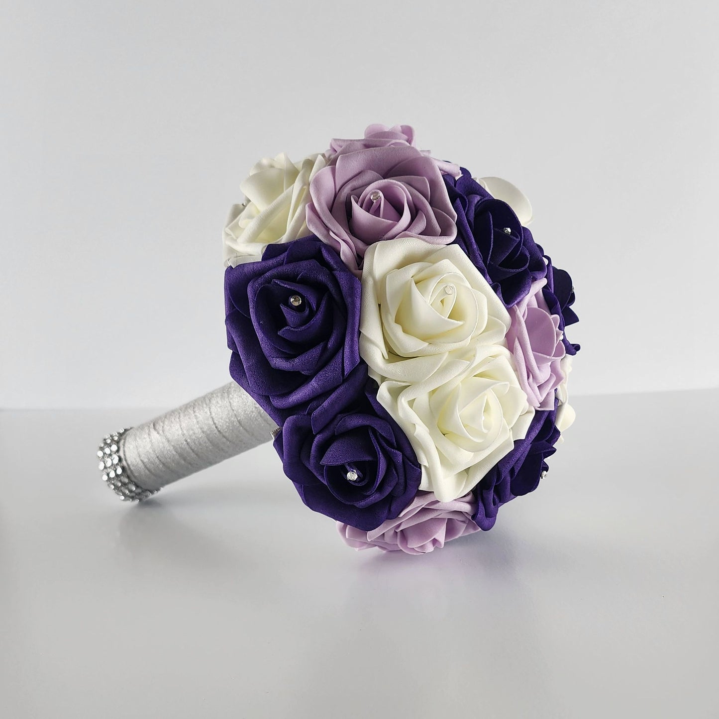 Purple, Lilac, Ivory Bridal Bouquet