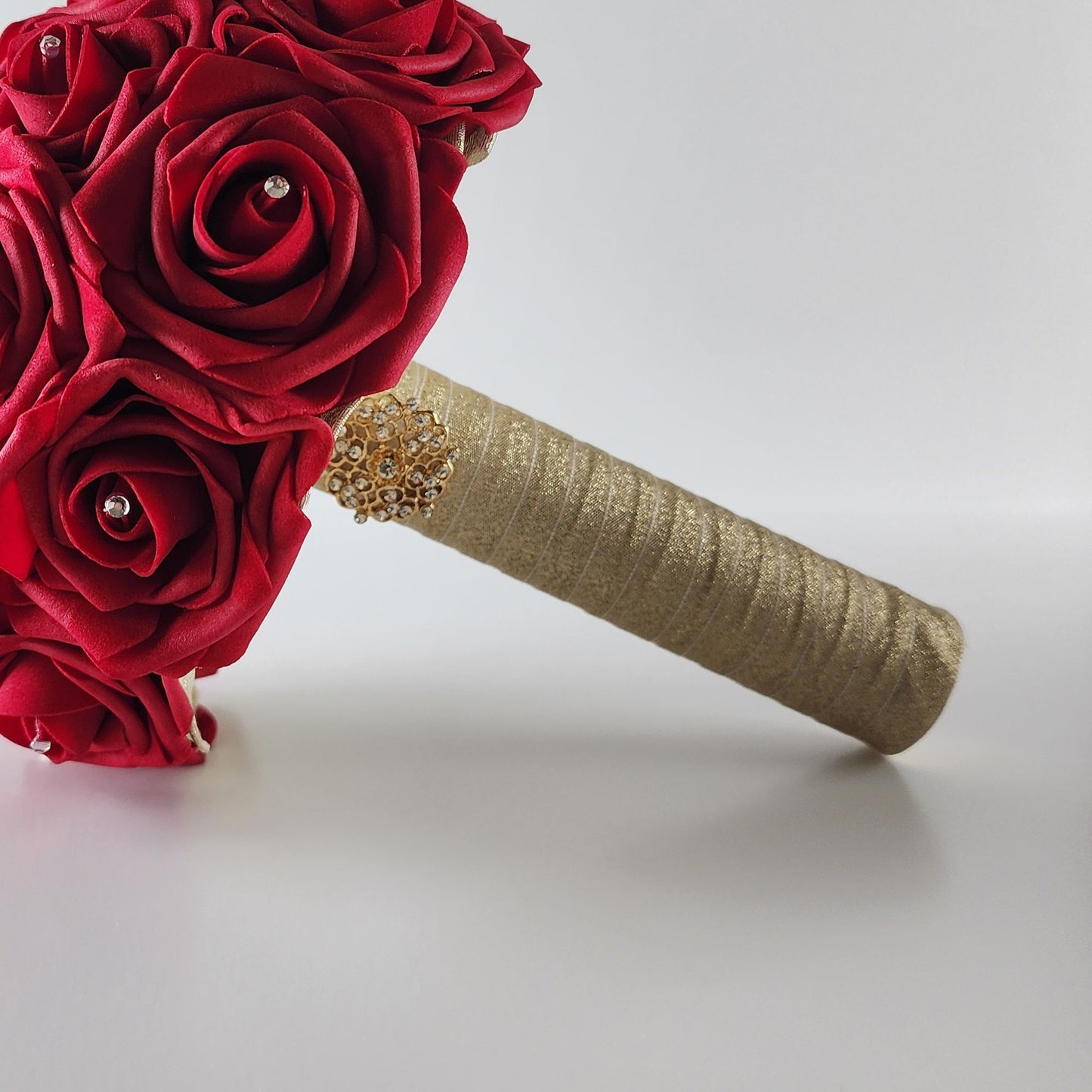 Red and Gold Bridal Bouquet