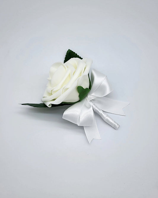 Ivory and White Boutonnieres and Corsages