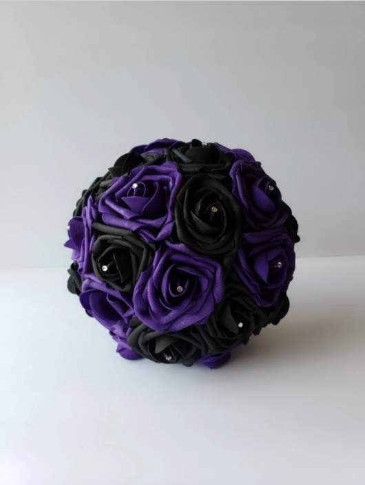 dark purple and black bouquet