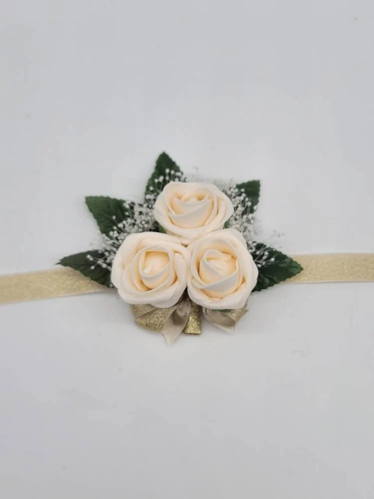 Cream and Gold Boutonnieres and Corsages