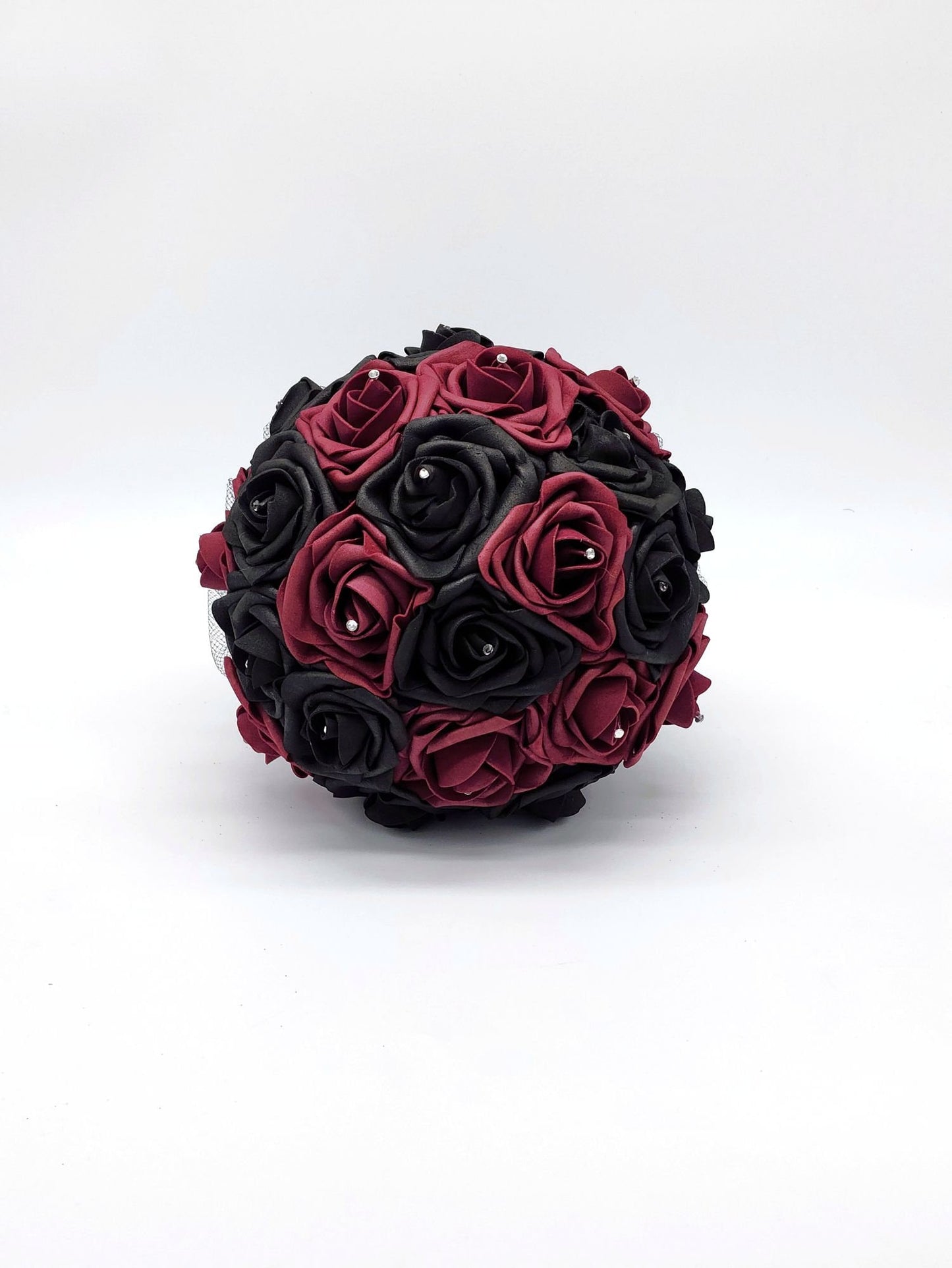 Gothic burgundy and black bridal bouquet