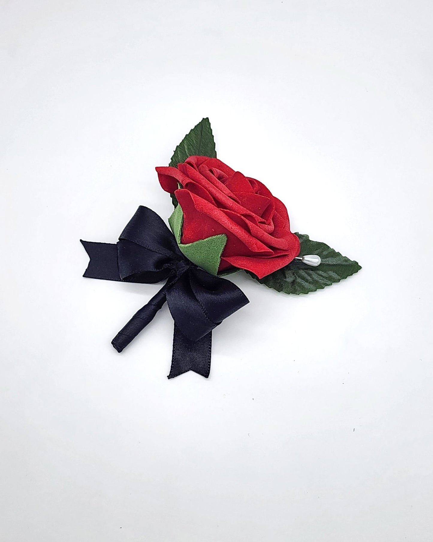 Red And Black Boutonnieres And Corsages,27 Colors Available, Corsages Available In Pin On And Wrist,Matching Bouquets Available