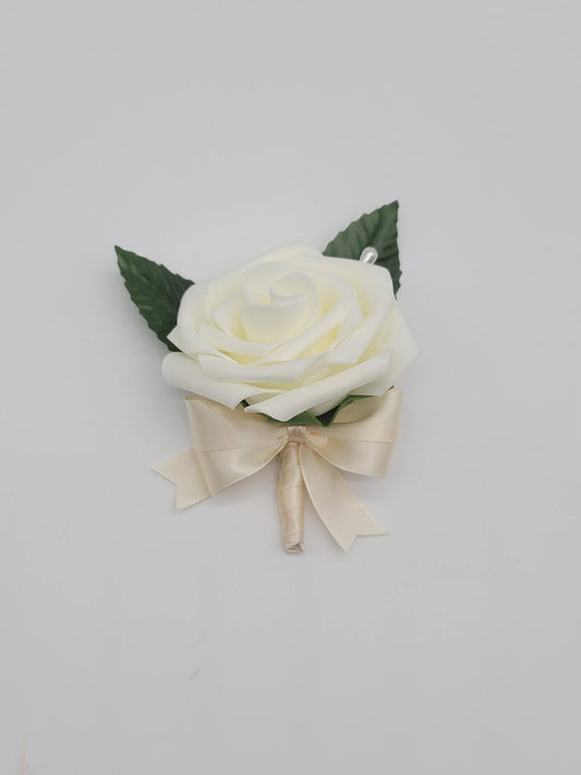 Ivory Boutonnieres and Corsages