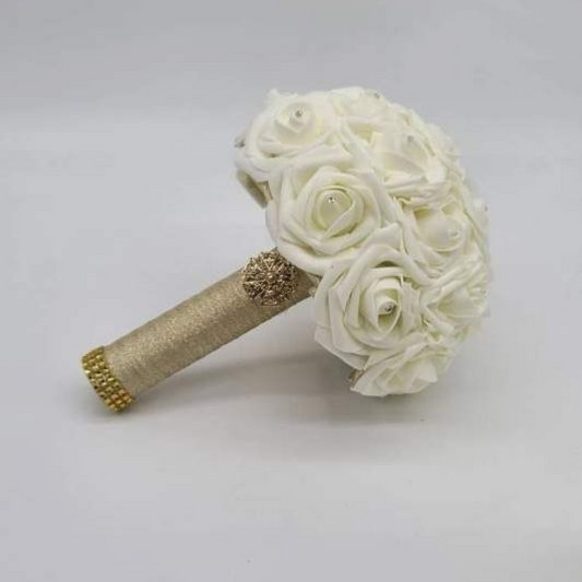 Ivory and Gold Bridal Bouquet