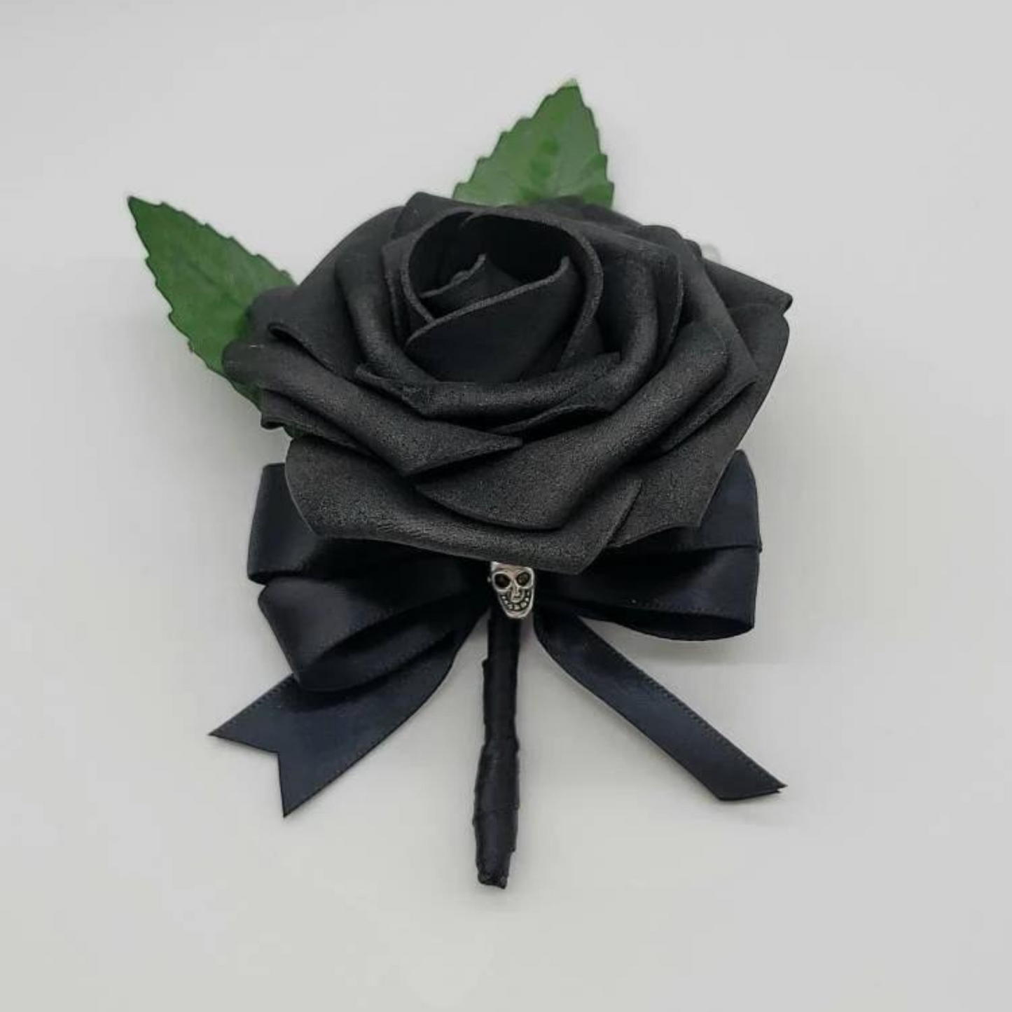 Gothic Skull black Boutonnieres and Corsages